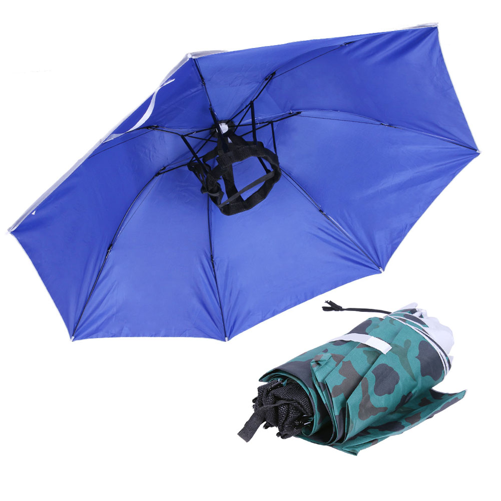 Outdoor Camping Umbrella - Katlanabilir Şapkalı Şemsiye, Yağmur Geçirmez Golf
