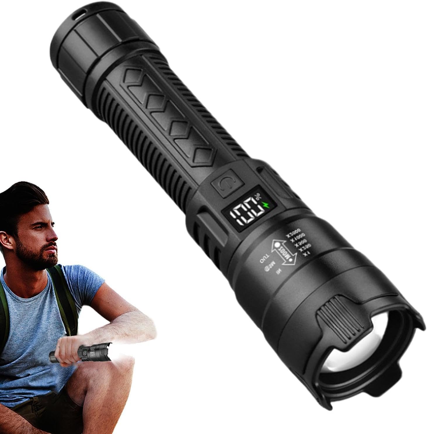 Outdoor Camping Decor - Taktik LED El Feneri 2000LM USB