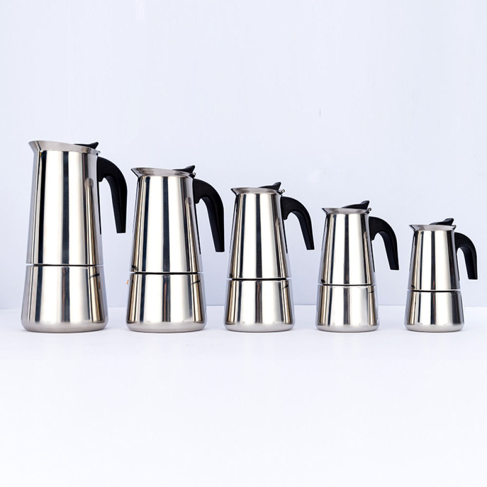 Camp Percolator Coffee - Minimalist Tasarımlı Paslanmaz Çelik Moka Pot