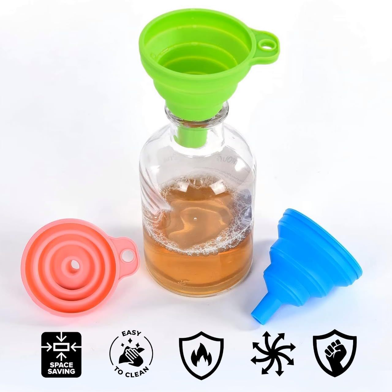 Collapsible Water Bottle - Katlanabilir Silikon Huni Seti – Mutfak,