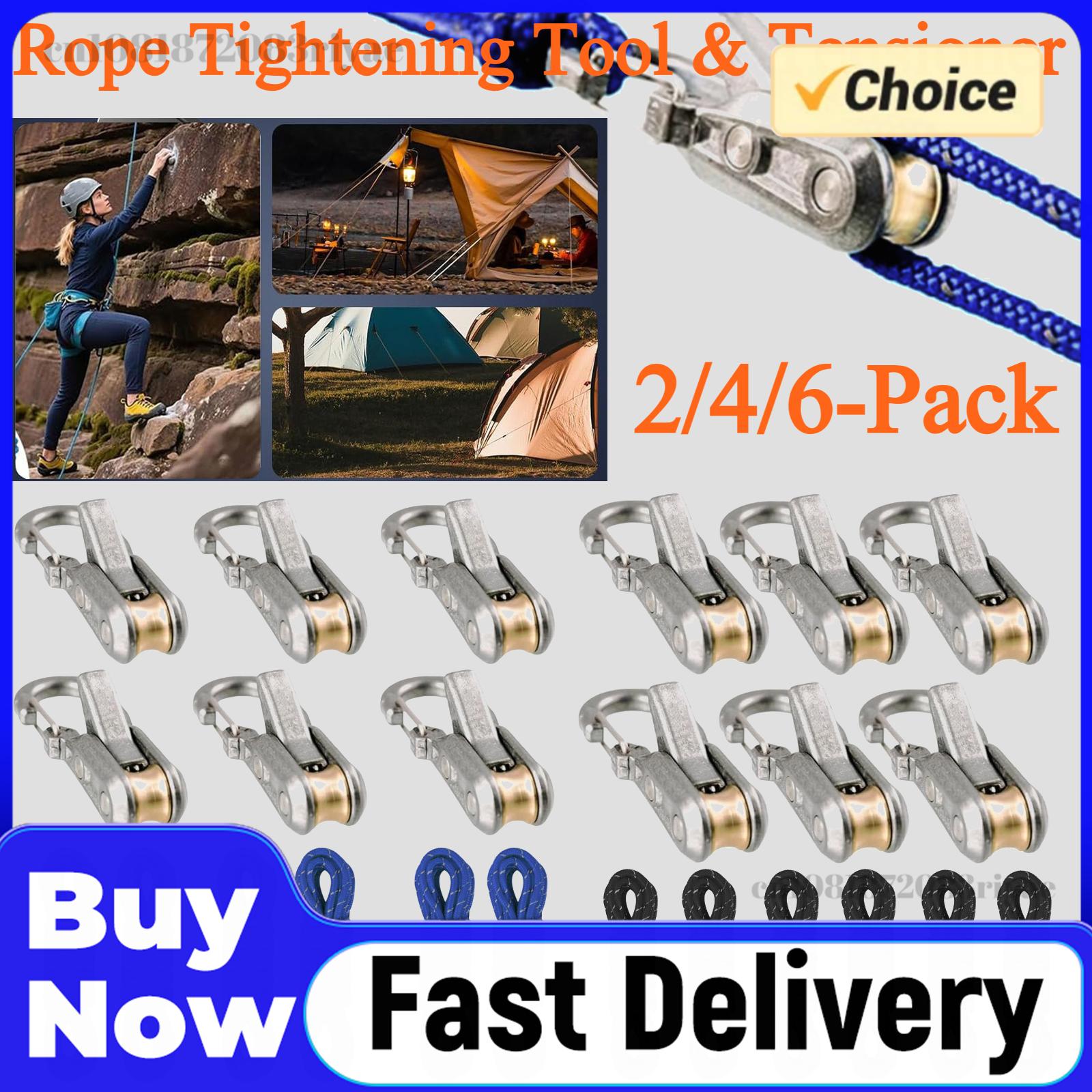 Outdoor Camping Guy - 2/4/6'lı Paket Halat Sıkma Aleti ve