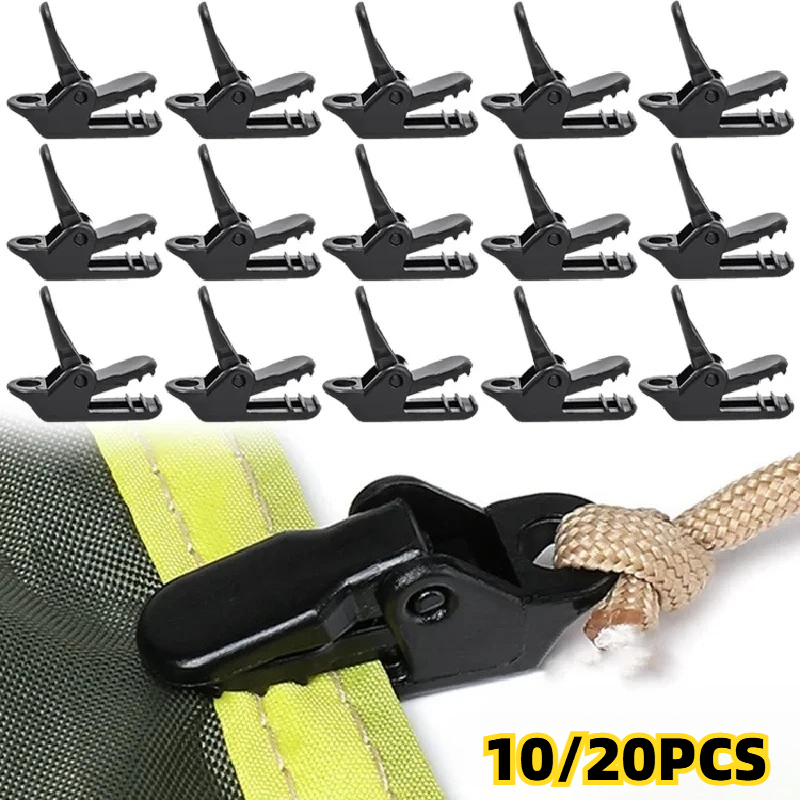 Outdoor Camping Tarp - 10/20 adet sağlam çadır klipsleri açık
