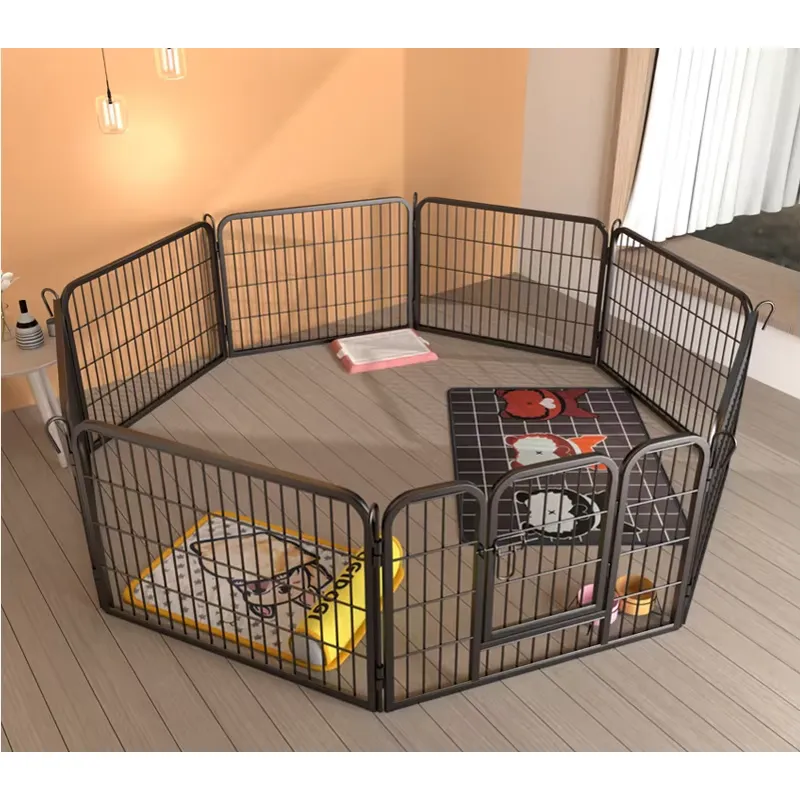 Outdoor Camping Dog Kennel - 8 Panelli Köpek Oyun Parkı Metal