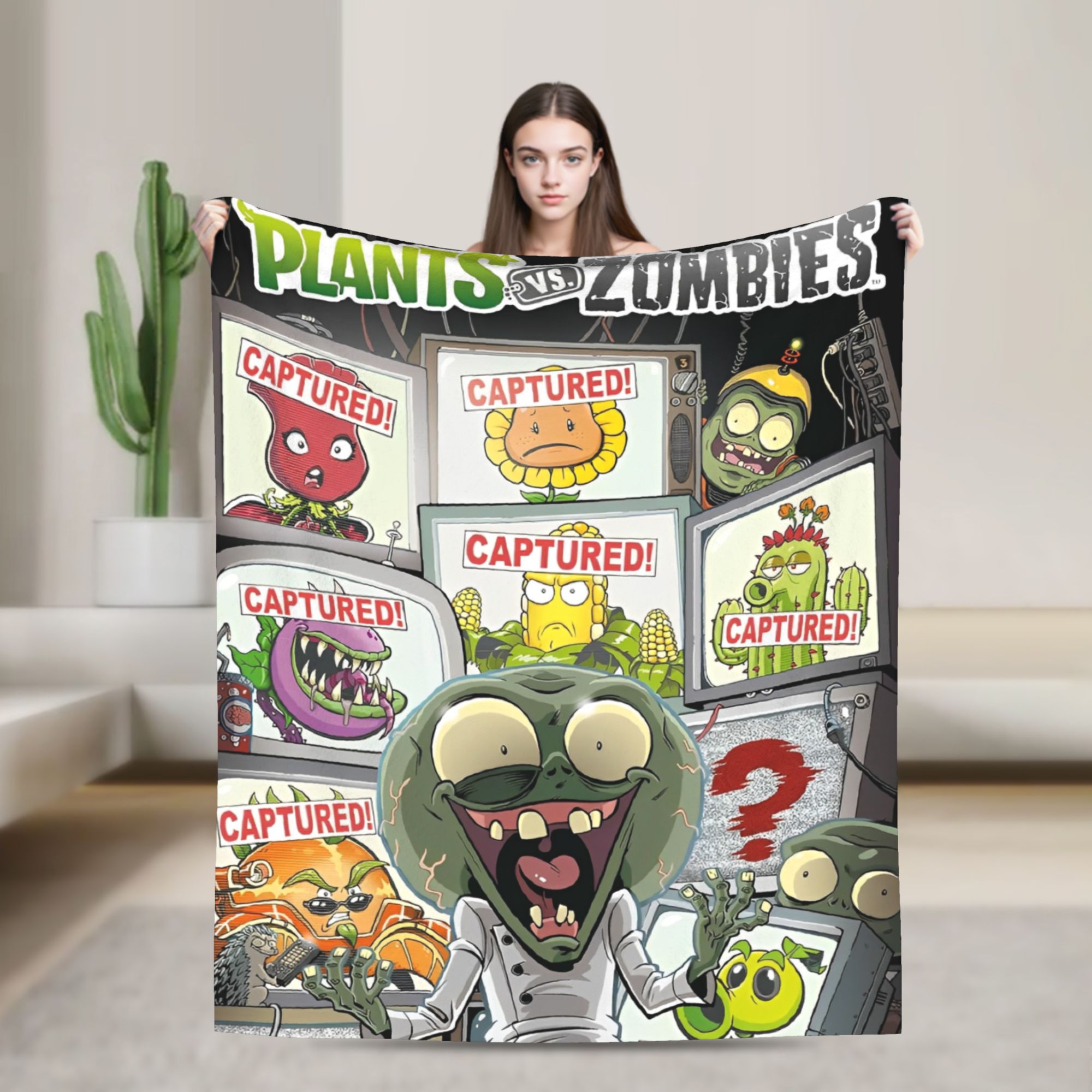 Outdoor Camping Games For Adults - Oyun P-Plants-vs-Zombie Flanel Battaniyeler Açık Hava