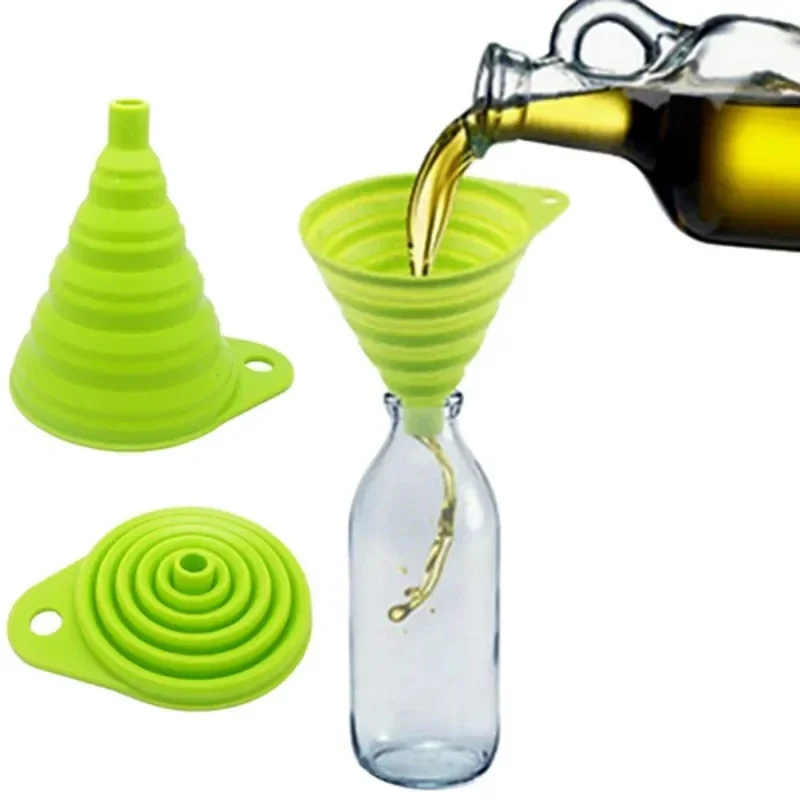 Collapsible Water Bottle - 1/4 adet silikon katlanabilir huni katlanabilir