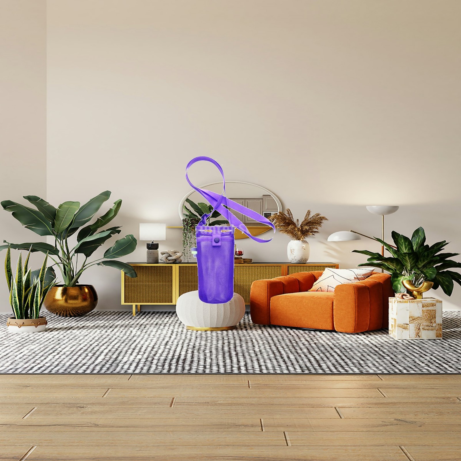 Collapsible Water Bottle - Su Şişesi Kılıfı Ayarlanabilir Askılı Katlanabilir