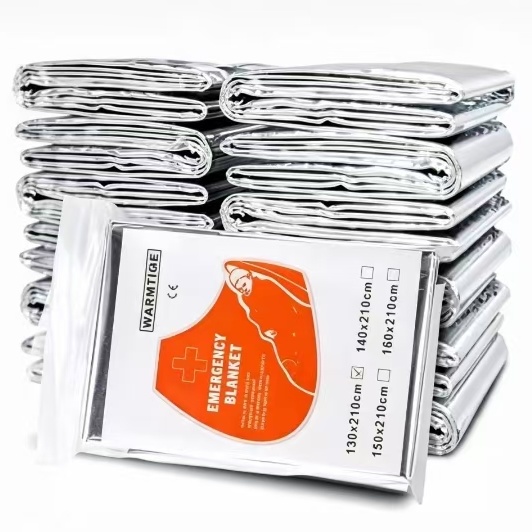 Emergency Mylar Blanket - Mylar Termal Acil Durum Battaniyesi, Gümüş