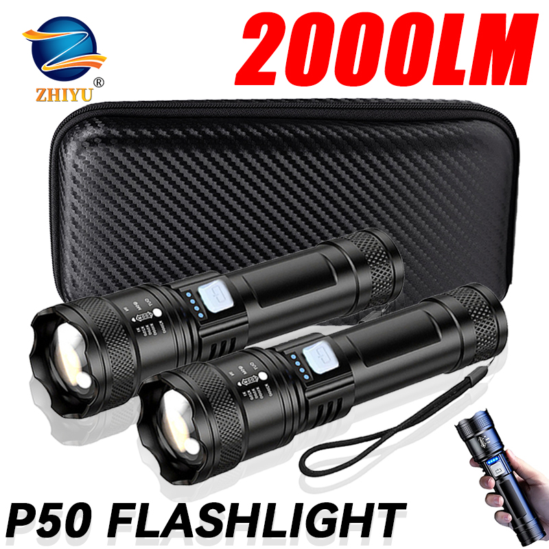 Outdoor Camping Decor - Taktik LED El Feneri 2000LM USB