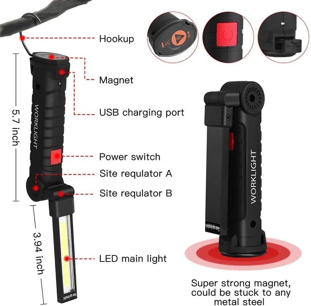 Taşınabilir COB LED El Feneri  - Outdoor Camping Light Portable incelemesi ve fiyatı