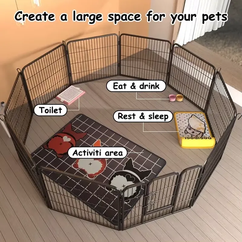 8 Panelli Köpek Oyun Parkı Met - Outdoor Camping Dog Kennel incelemesi ve fiyatı