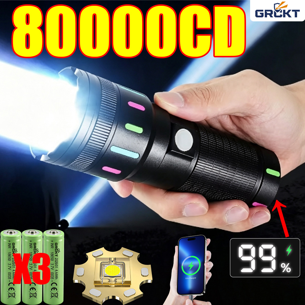 80000CD En Güçlü LED El Feneri - Outdoor Camping Decor incelemesi ve fiyatı