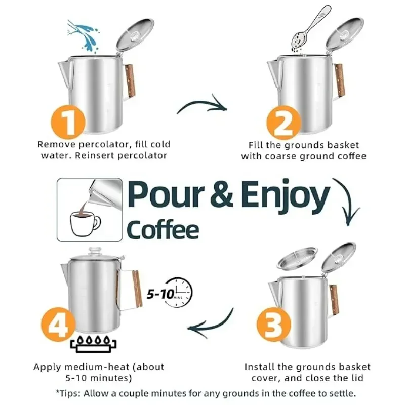 Paslanmaz Çelik Kahve Demliği  - Camp Percolator Coffee incelemesi ve fiyatı