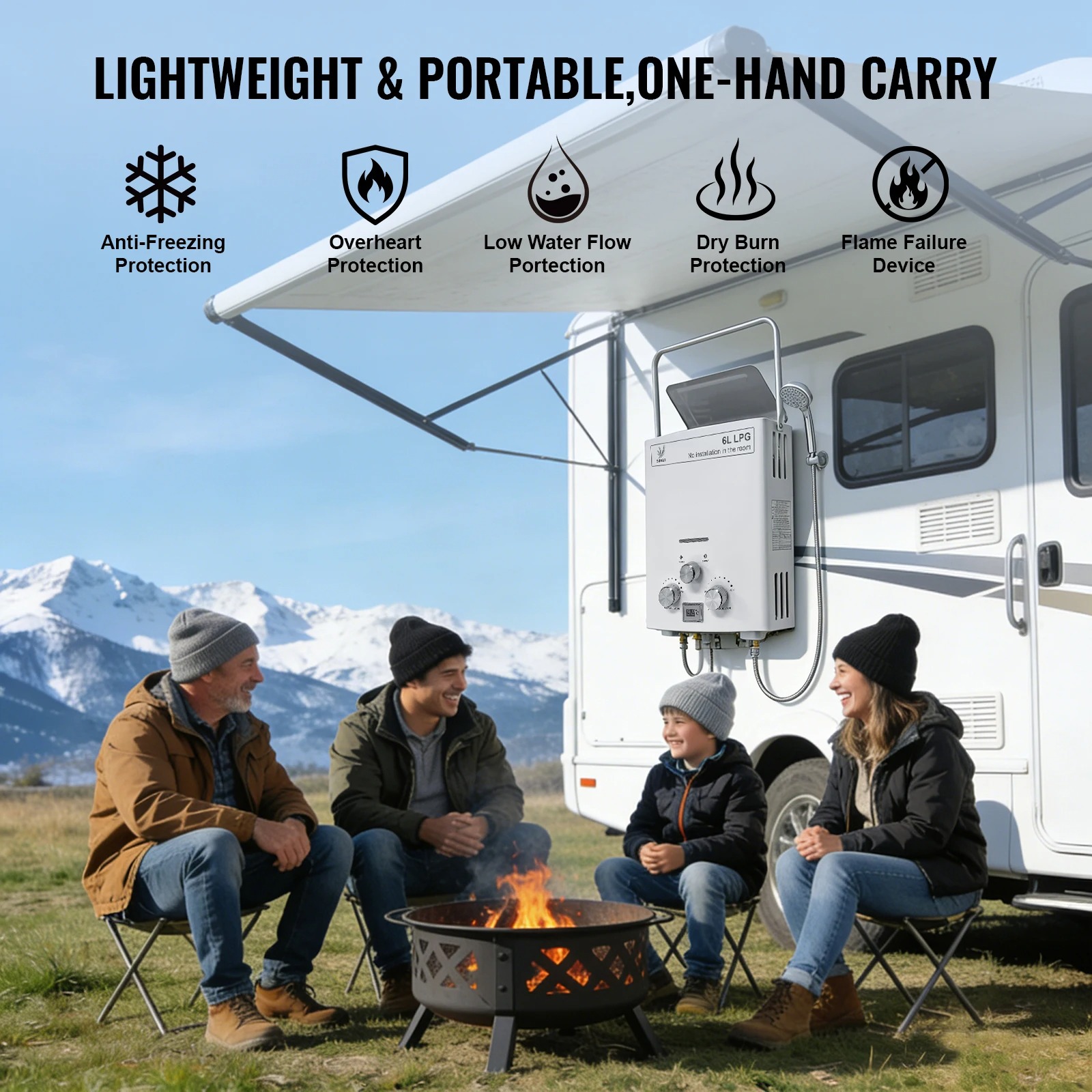 LPG Gazlı Su Isıtıcısı | SIHAO - Outdoor Camping Water Heater incelemesi ve fiyatı