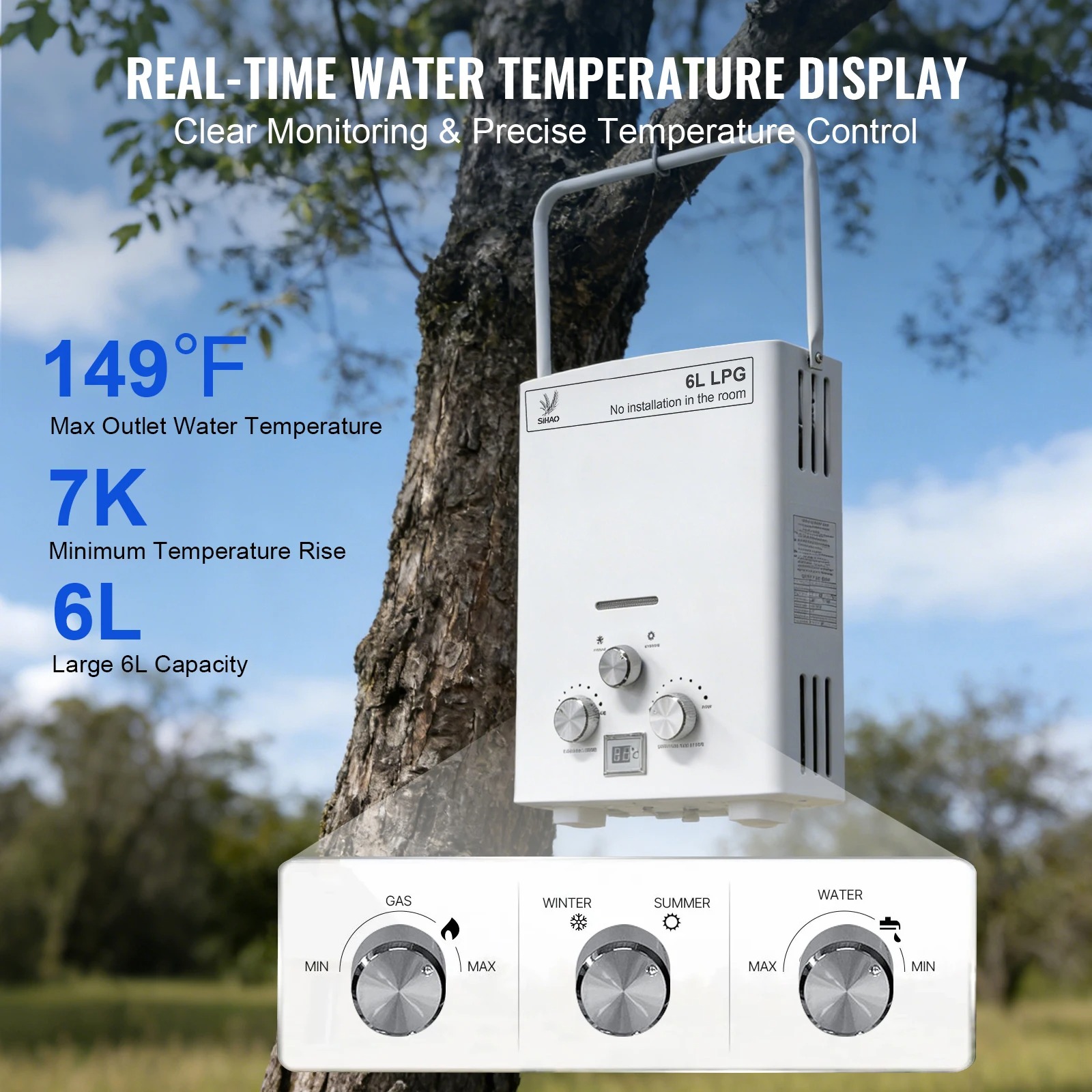LPG Gazlı Su Isıtıcısı | SIHAO - Outdoor Camping Water Heater incelemesi ve fiyatı